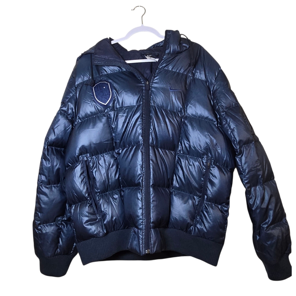 Nike LeBron James Witness 550 Navy Down Filled Puffer Jacket Size XL